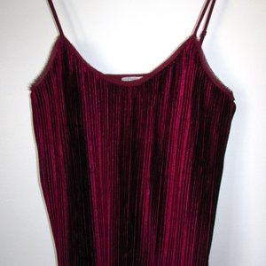 Burgundy velvety tank by Dalia